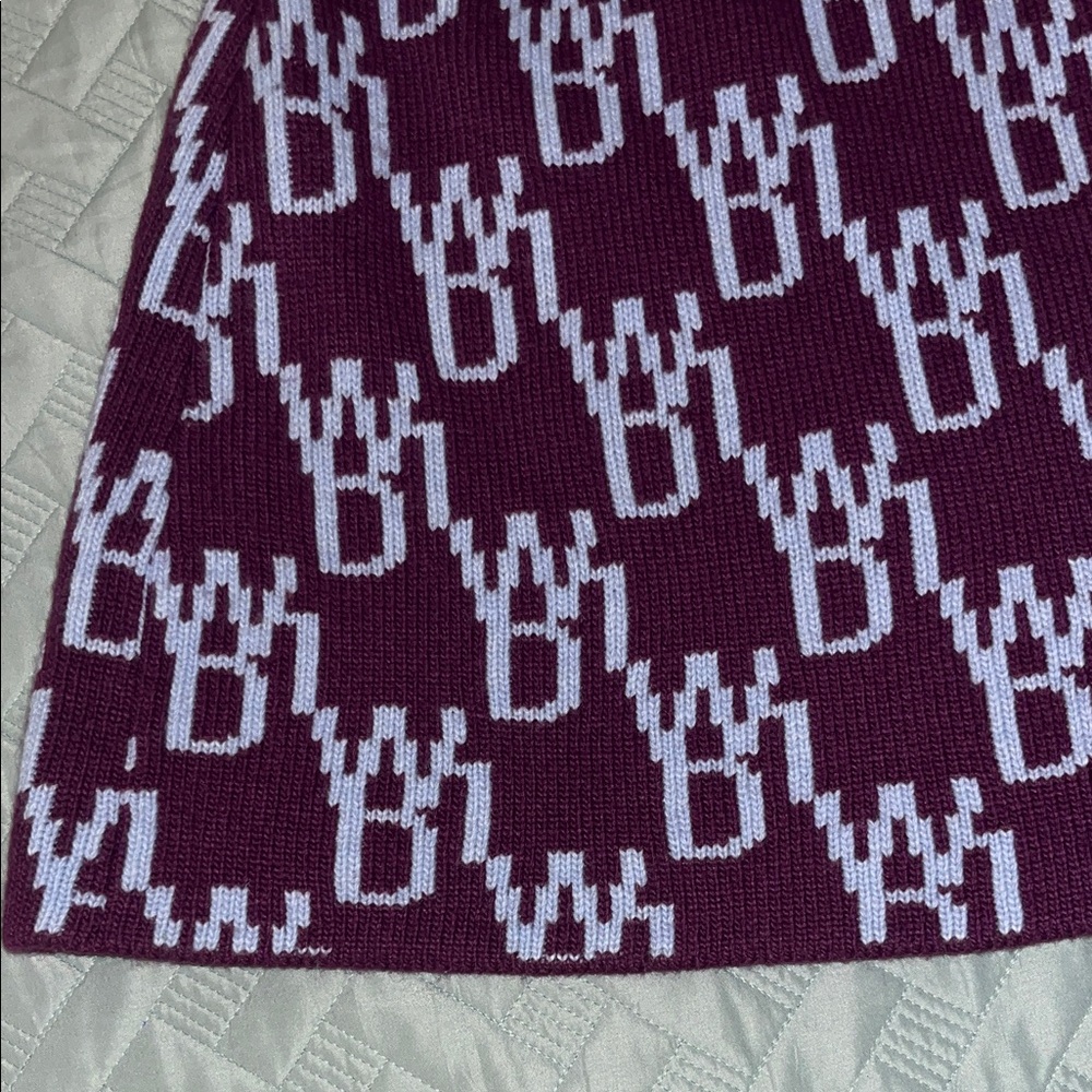 We11Done Maroon Patterned Mini Skirt - Picture 2 of 9